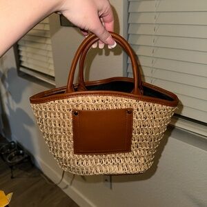 Forever 21 mini straw tote